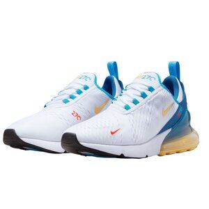 Nike Air Max 270 White Industrial Blue Citron Pulse Men's Size 8